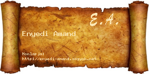 Enyedi Amand névjegykártya
